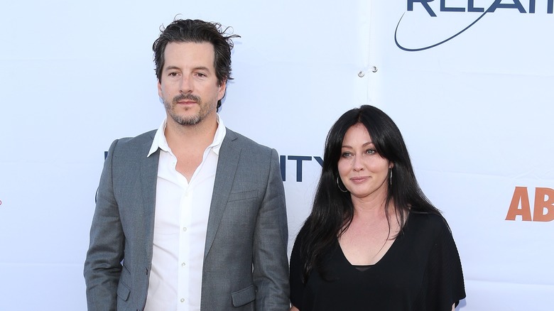 Kurt Iswarienko and Shannen Doherty posing