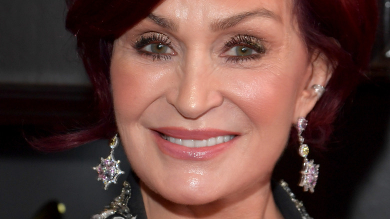 Sharon Osbourne with diamond earrings