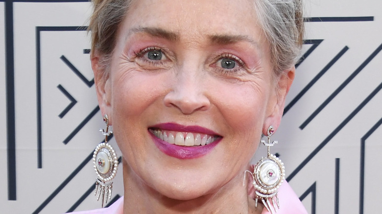  Sharon Stone smiling