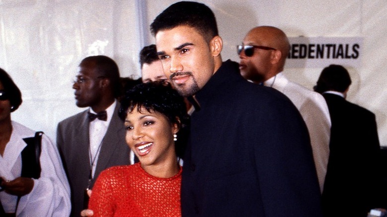 Shemar Moore and Toni Braxton posing