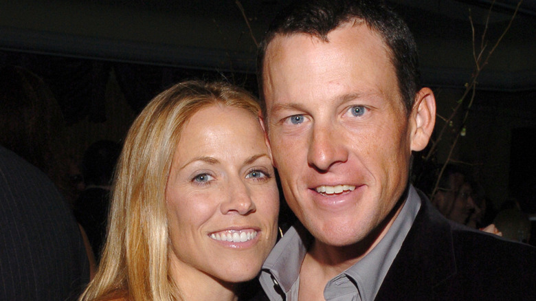 Sheryl Crow and Lance Armstrong at Clive Davis' 2005 Pre-GRAMMY Awards Party