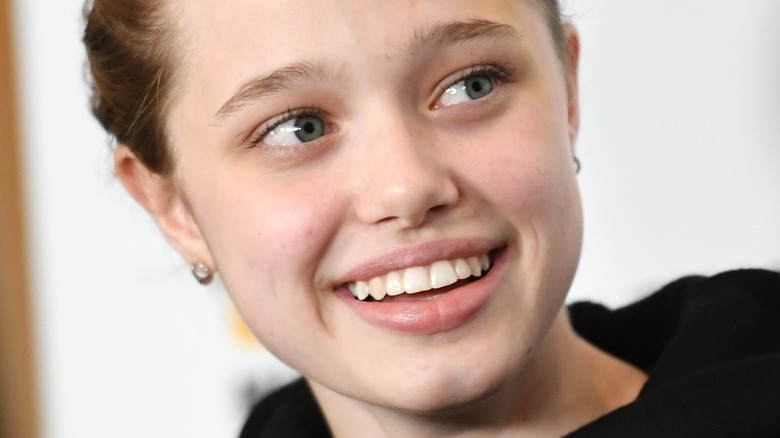 Shiloh Jolie-Pitt smiling in 2021