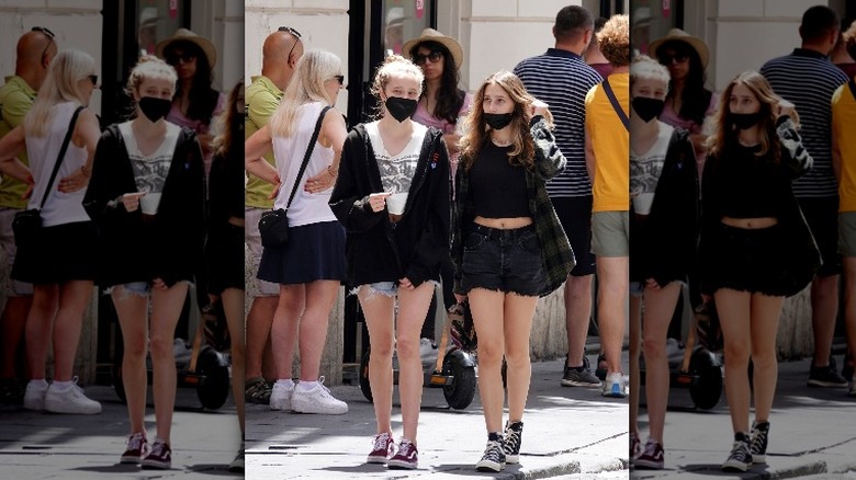 Shiloh Jolie Pitt and her a friend in Rome