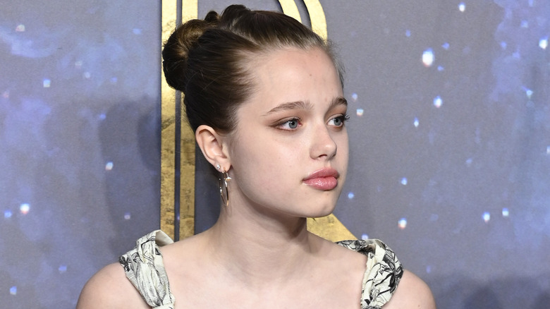 Shiloh Jolie-Pitt wearing hair up