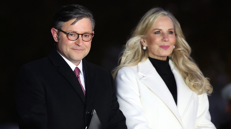 Mike and Kelly Johnson at the lighting of Capitol Christmas tree in 2023