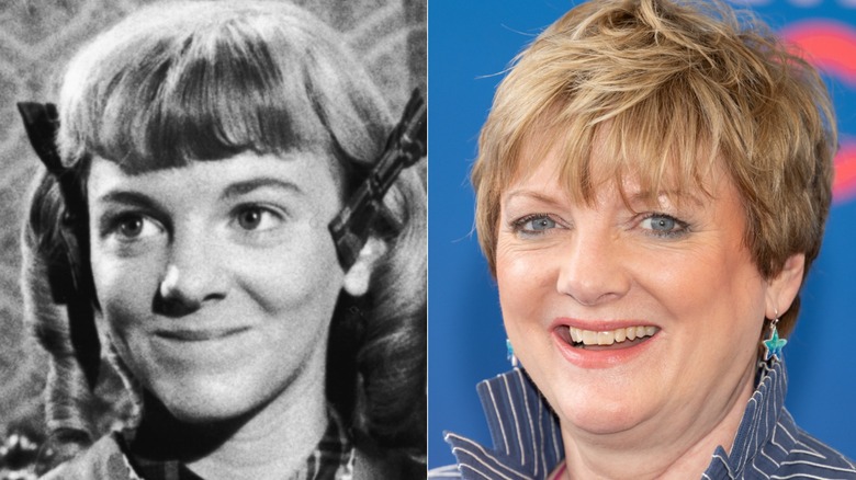 Side by side of Alison Arngrim in 1977 vs 2024