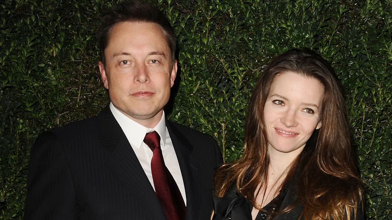 Elon Musk and Talulah Riley smiling