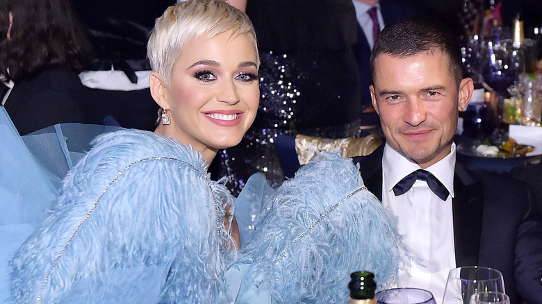 Katy Perry and Orlando Bloom at an awards ceremony