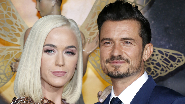 Katy Perry and Orlando Bloom on a red carpet