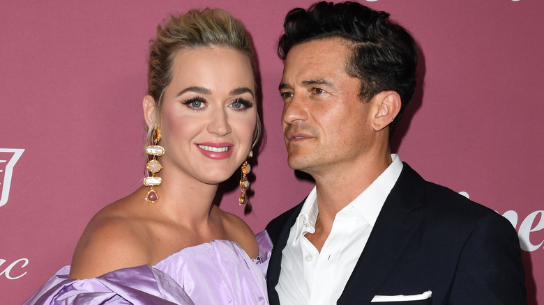 Katy Perry and Orlando Bloom on a red carpet