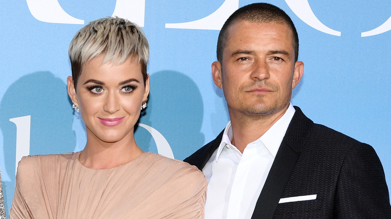 Katy Perry and Orlando Bloom on a red carpet