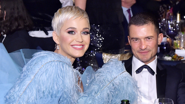 Katy Perry and Orlando Bloom at an awards ceremony