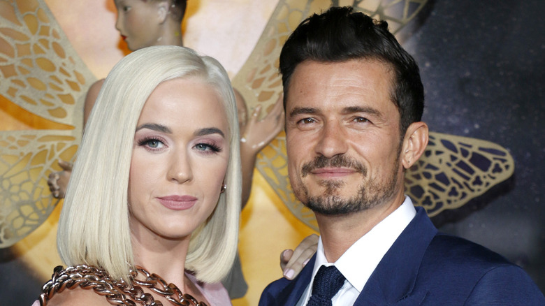 Katy Perry and Orlando Bloom on a red carpet