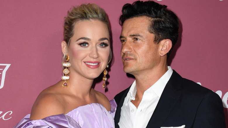 Katy Perry and Orlando Bloom on a red carpet