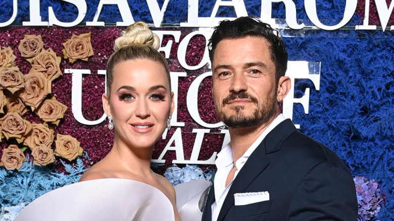 Katy Perry and Orlando Bloom on a red carpet