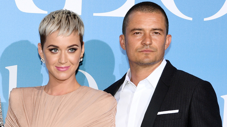 Katy Perry and Orlando Bloom on a red carpet