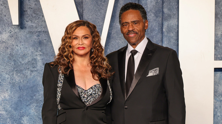 Tina Knowles and Richard Lawson pose together