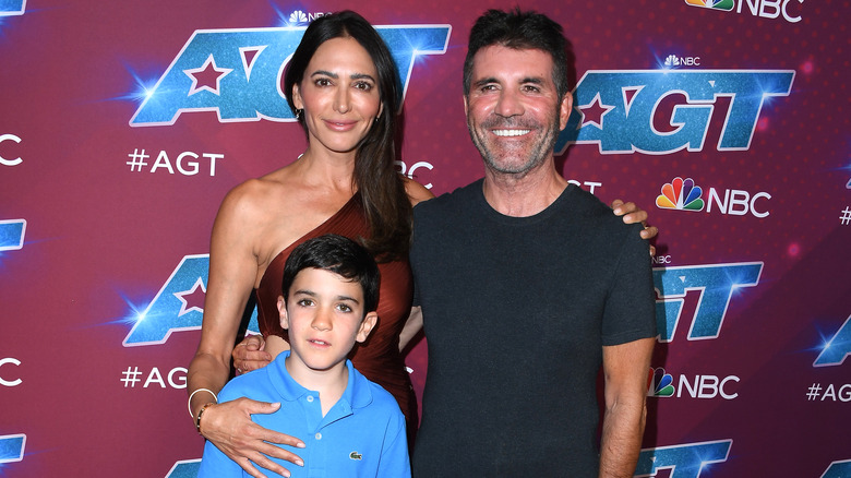 Lauren Silverman, Simon Cowell posing with son Eric