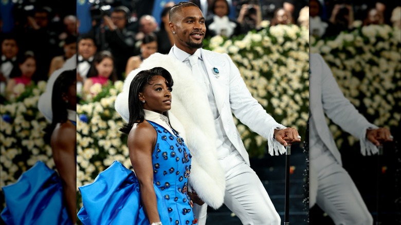 Simone Biles and Jonathan Owens at the Met