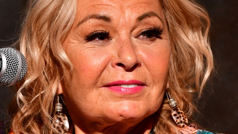 Roseanne Barr looking thoughtful 