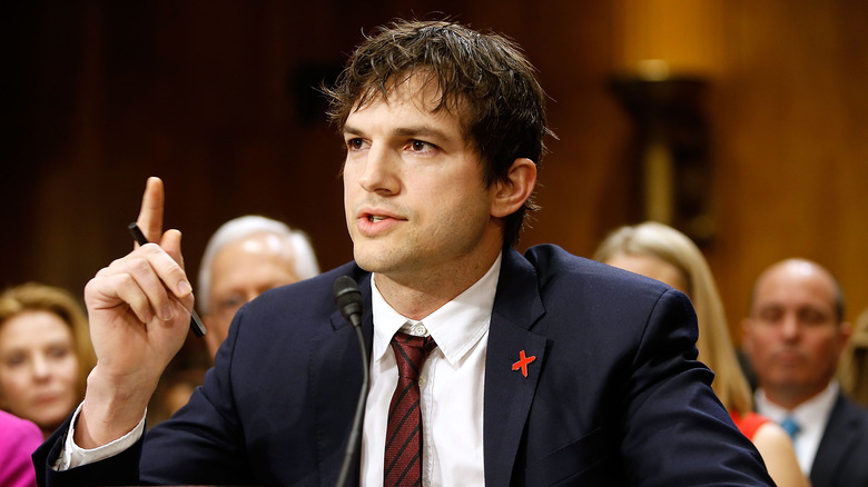 Ashton Kutcher pointing his finger