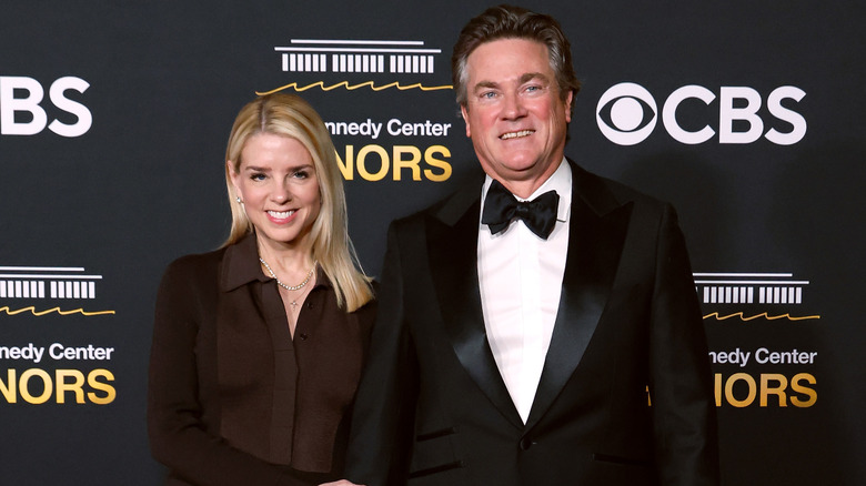 Pamela Bondi and John Wakefield posing together at the Kennedy Center Honors.