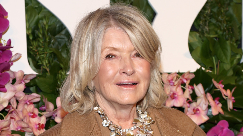 Closeup of Martha Stewart at The New York Botanical Garden hosts The Orchid Dinner at The Plaza Hotel