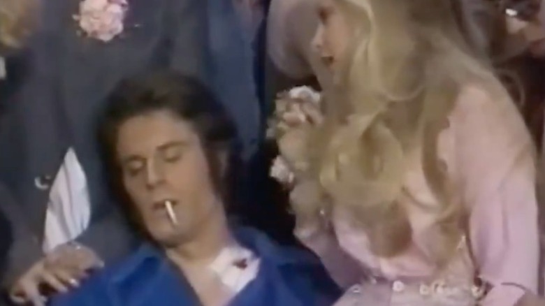 Charles Rocket in his infamous "Who Shot C.R.?" sketch on "Saturday Night Live"