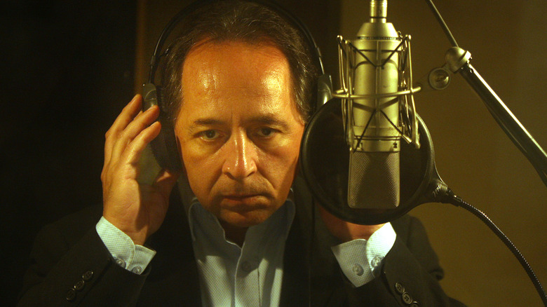 Toronto comedian Tony Rosato in a sound booth.