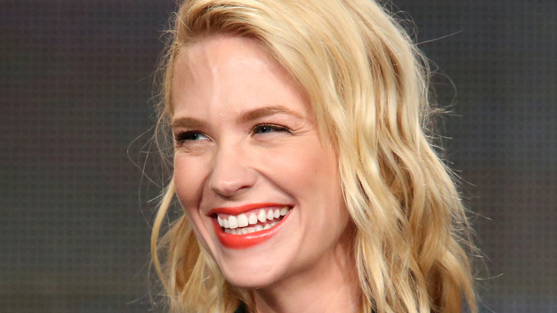 January Jones laughing