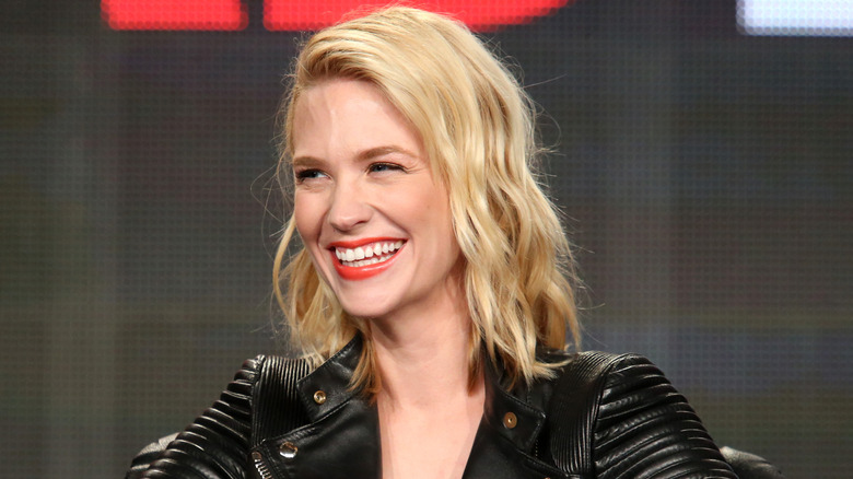 January Jones laughing