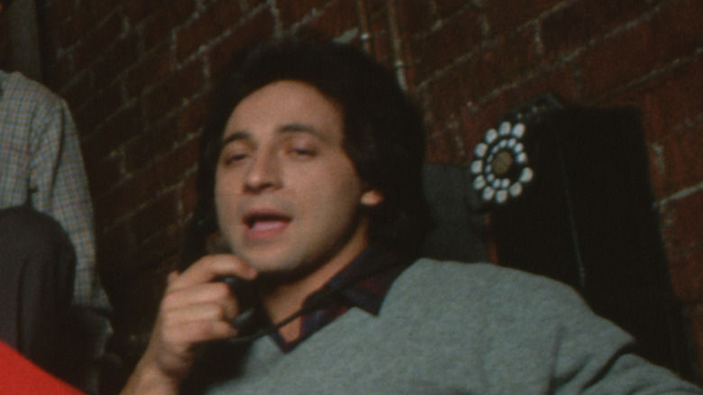 Tony Rosato posing with the 1981-82 cast of Saturday Night Live