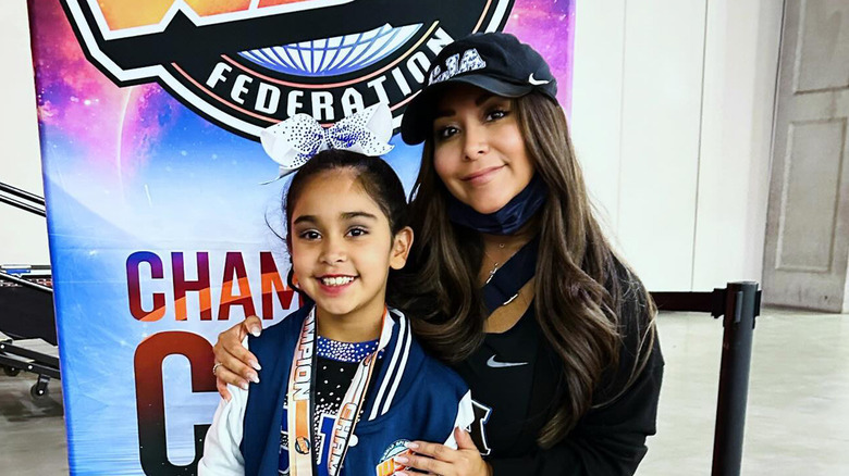 Snooki with Giovanna cheer competition