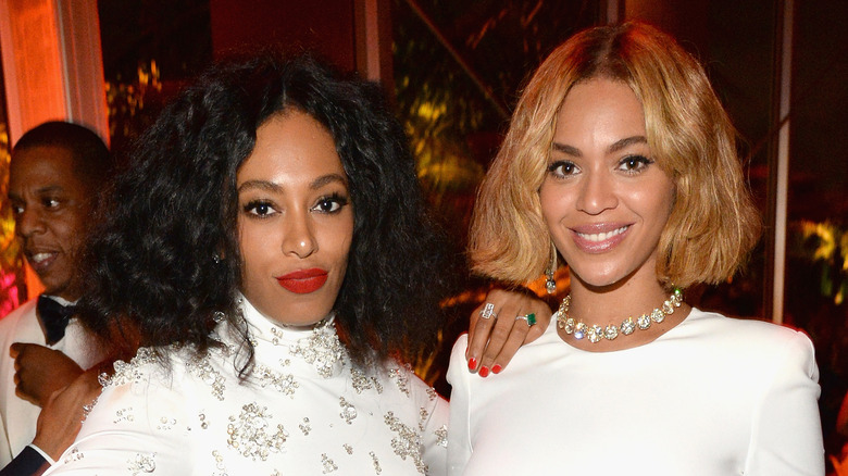 Solange and Beyoncé smiling