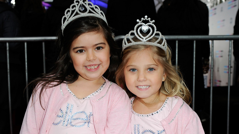 Sophia Grace Brownlee and Rosie McClelland wearing "Ellen" shirts
