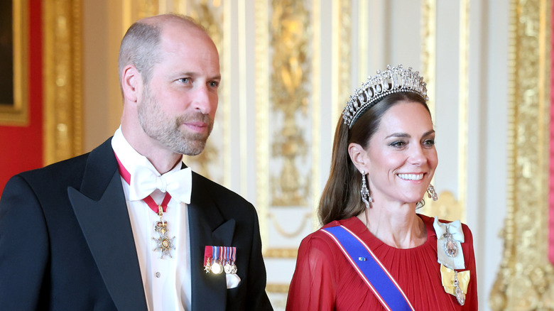 Prince William and Princess Catherine attend a State Banquet in 2025