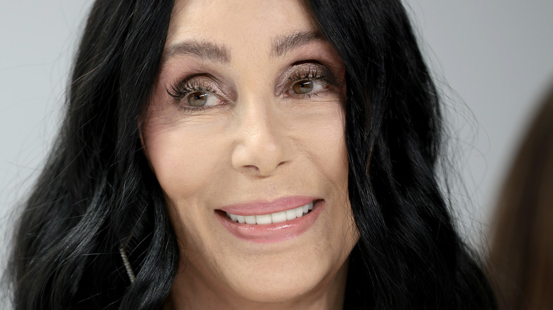 Cher smiling for photo