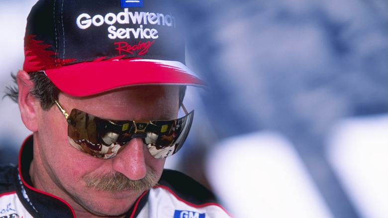 Dale Earnhardt Sr. looking down