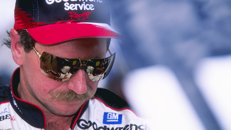 Dale Earnhardt Sr. looking down