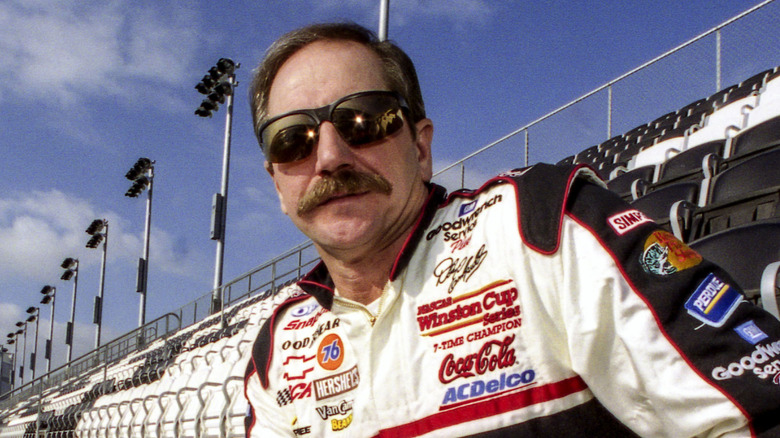 Dale Earnhardt Sr. at the track