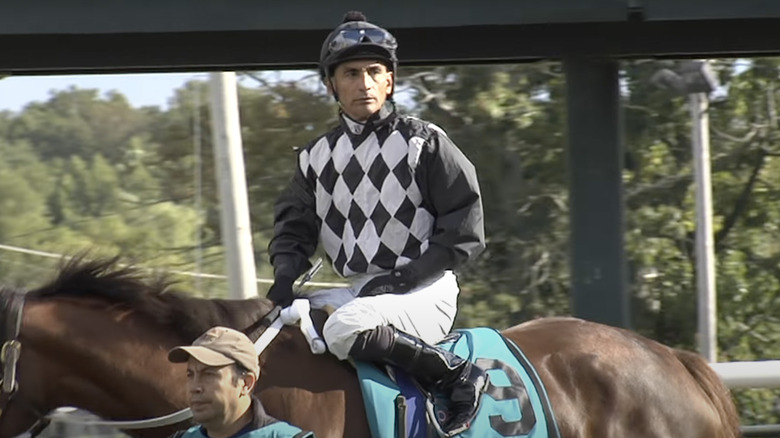 Jose Flores on a horse