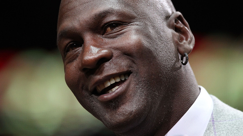 Michael Jordan wearing an earring