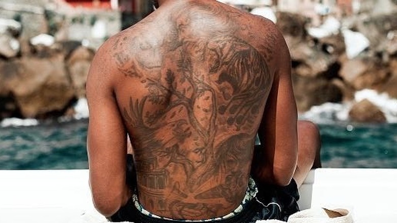 Chris Bosh back tattoos