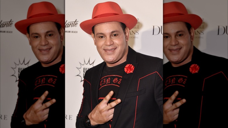 Sammy Sosa wearing a hat