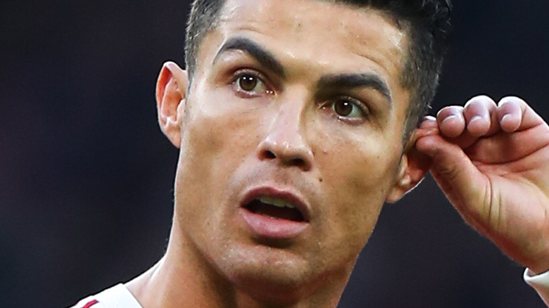Christiano Ronaldo looking shocked