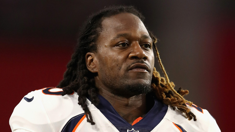 Adam Pacman Jones in his Denver Broncos uniform on the field