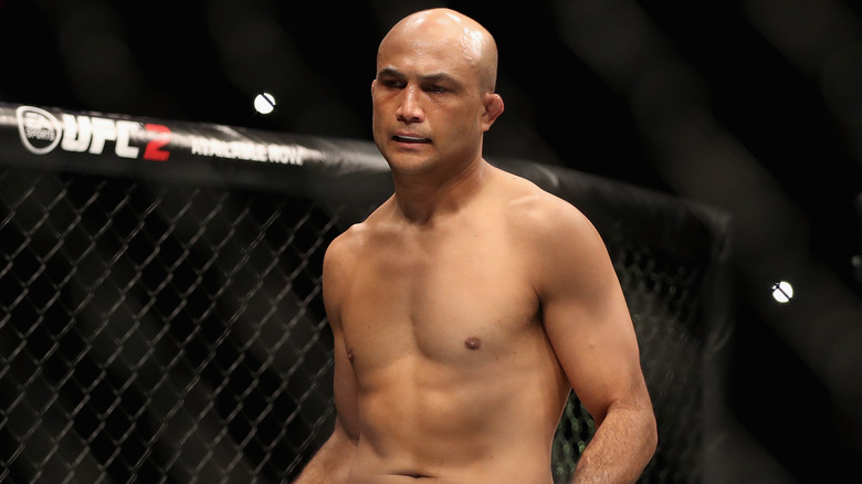 BJ Penn in a UFC fight in 2017