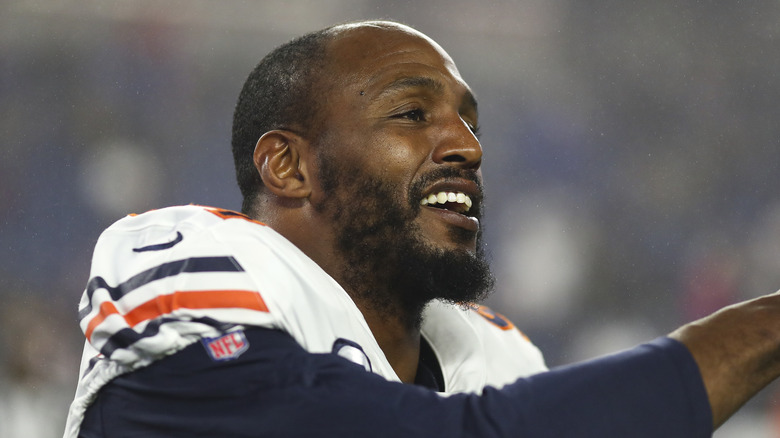 Robert Quinn playing for the Chicago Bears on the field in 2022