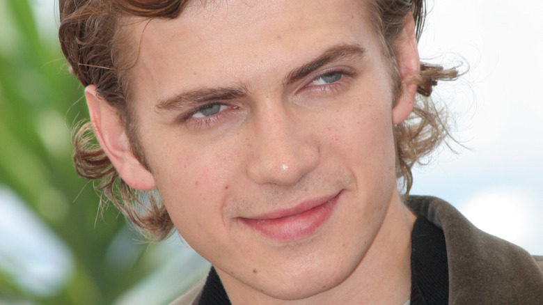 Hayden Christensen smiling at event