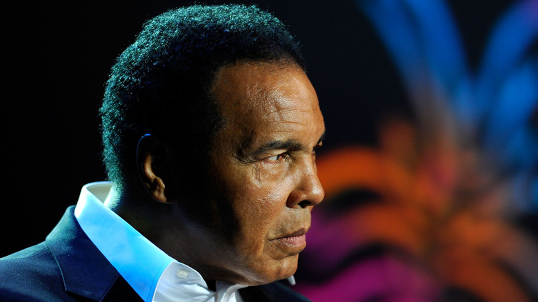 Muhammad Ali looking to the side